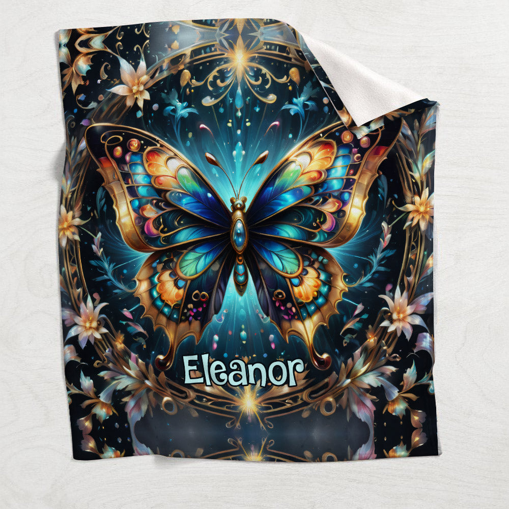 Magnifique papillon doré - Couverture papillon personnalisée