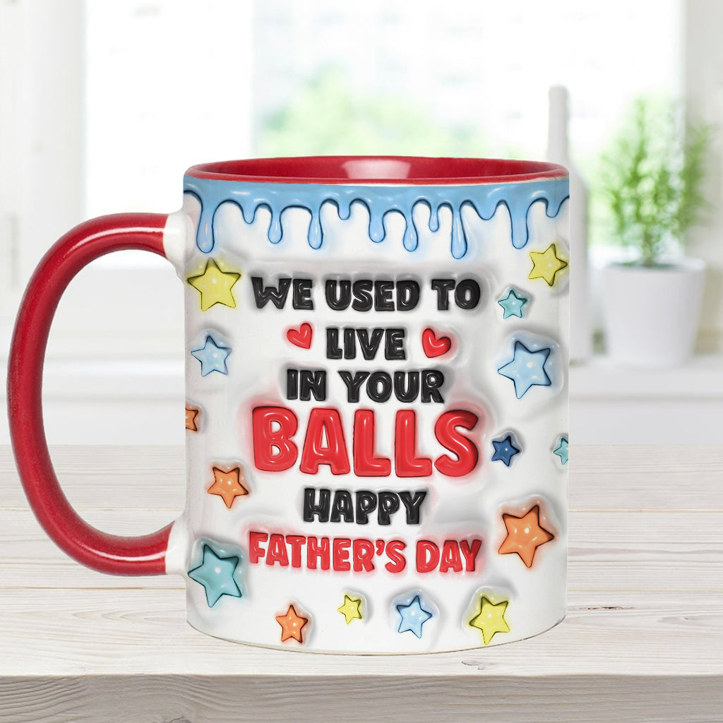 On vivait dans tes couilles - Mug personnalisé pour papa