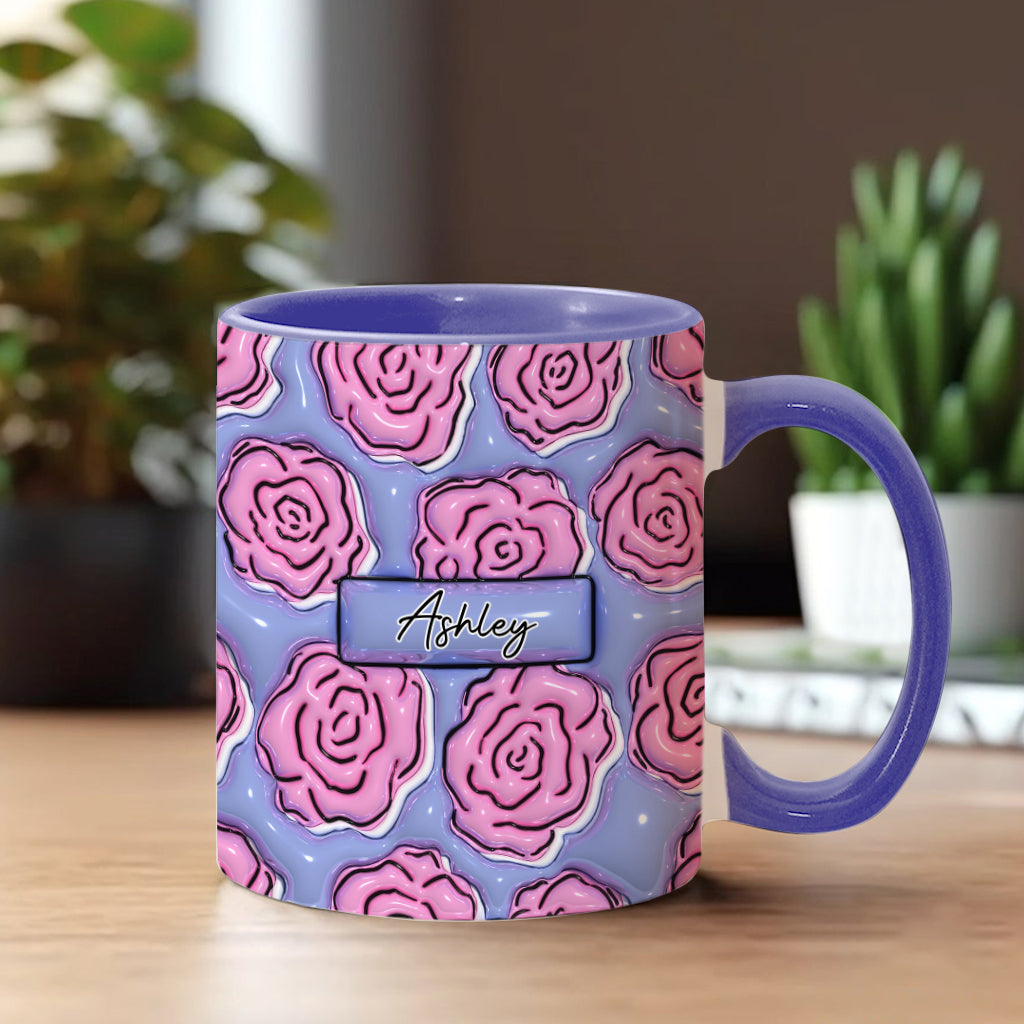 Birth Month Flower - Personalized Birthday Accent Mug
