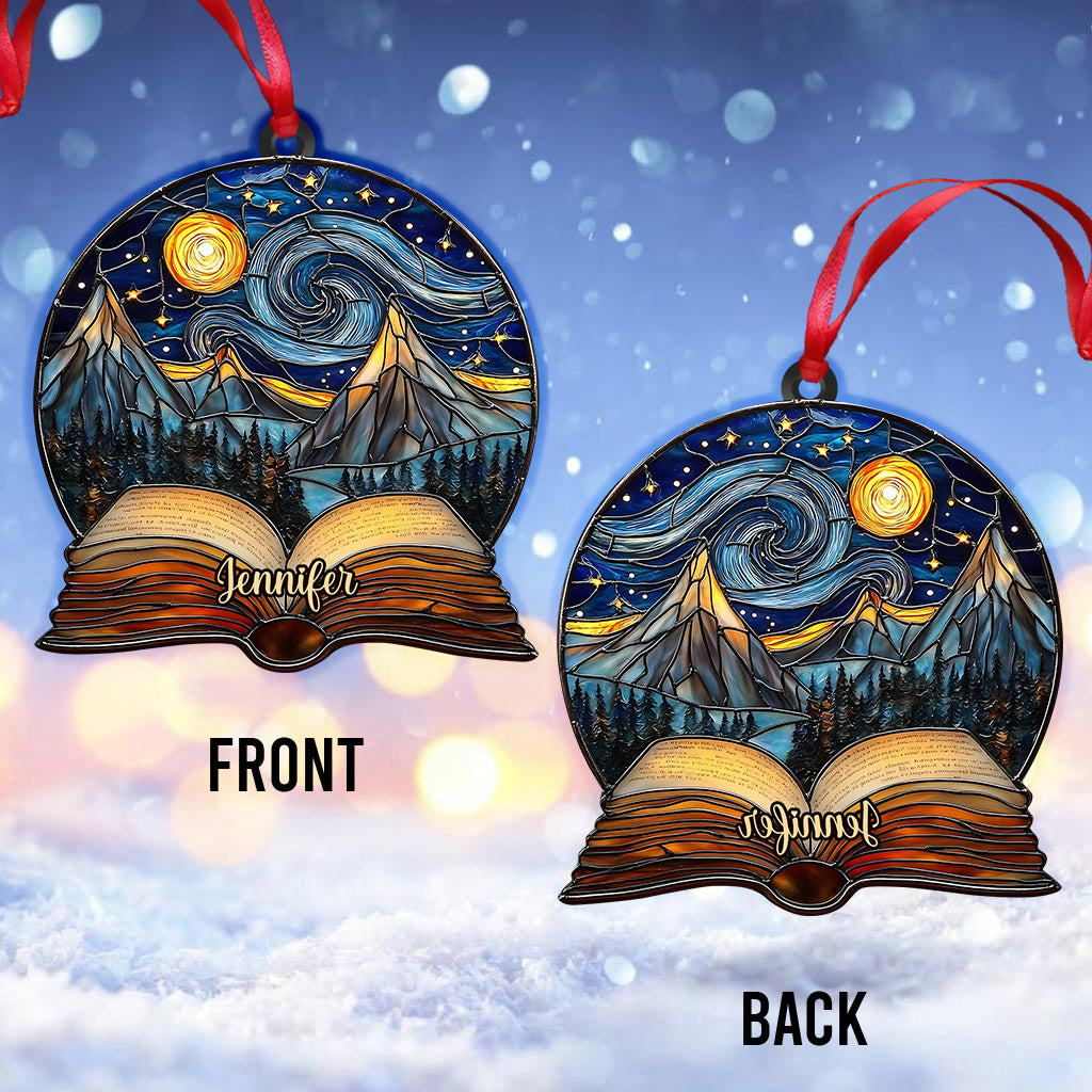 Lecture nocturne au tribunal - Ornement de livre personnalisé