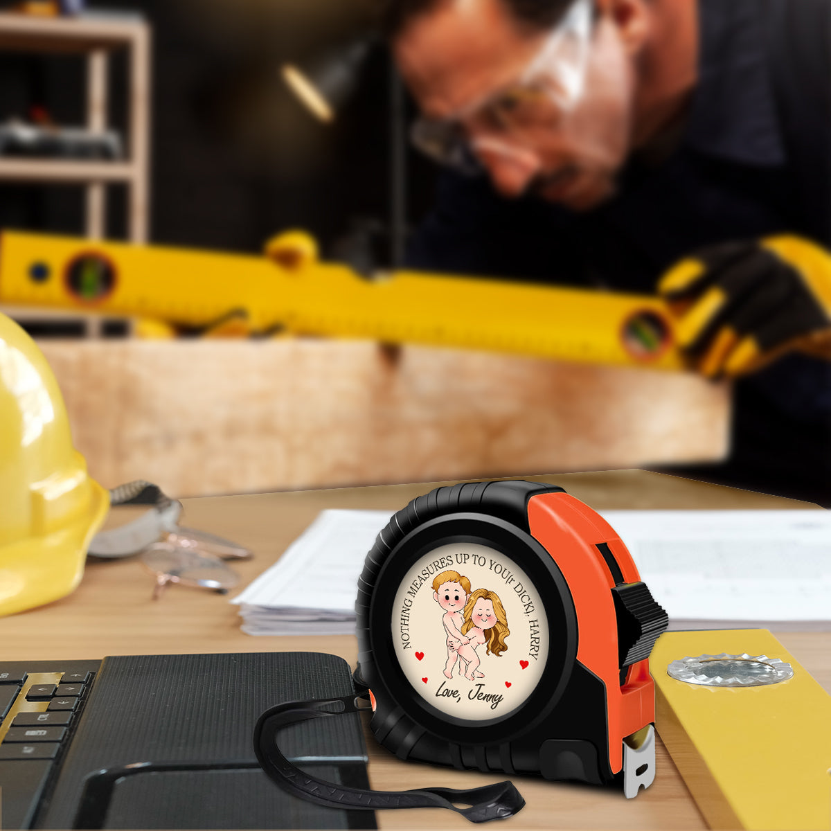 Rien n'égale votre bite ! – Mètre ruban personnalisé pour couples