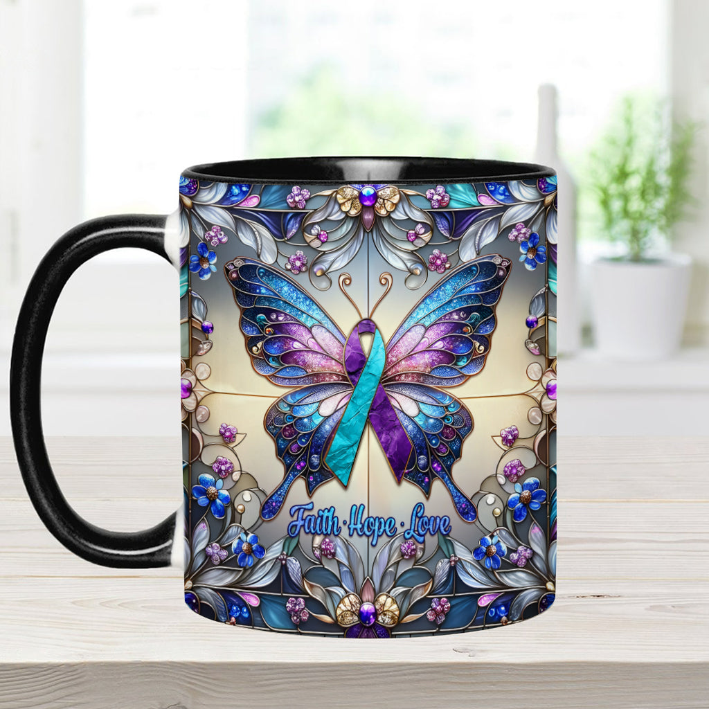 Foi, Espérance, Amour - Mug personnalisé pour la prévention du suicide