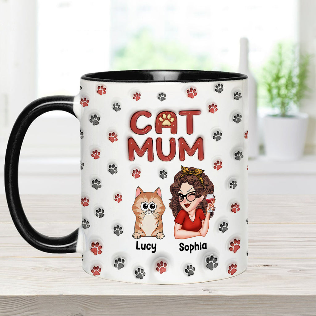Mug personnalisé Fur Mama - Motif chat