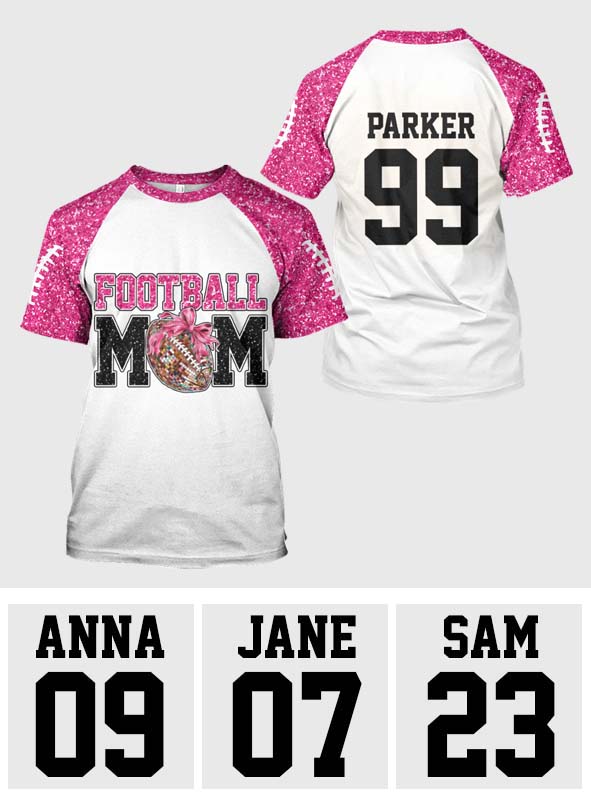 Football Mom Croquette - Personalized Football All Over Shirt