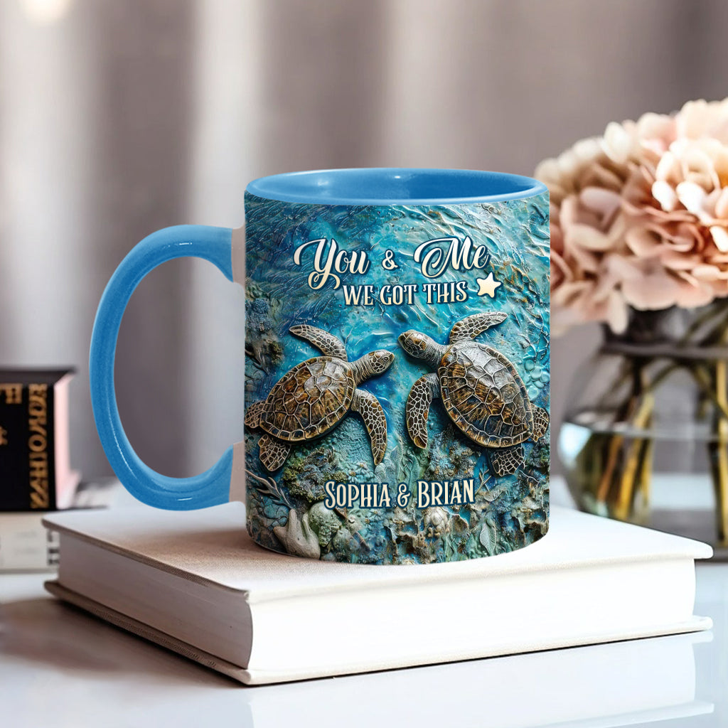 Toi, moi et la mer - Mug personnalisé pour couple