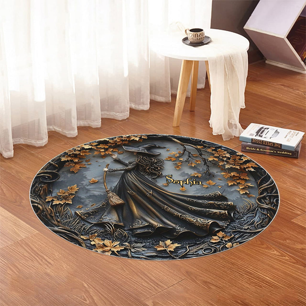 Beautiful Witch - Personalized Witch Round Rug