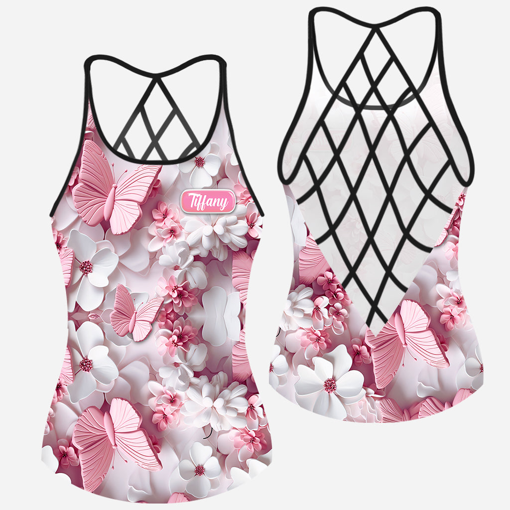 Magnifiques papillons - Débardeur personnalisé à motif papillons croisés