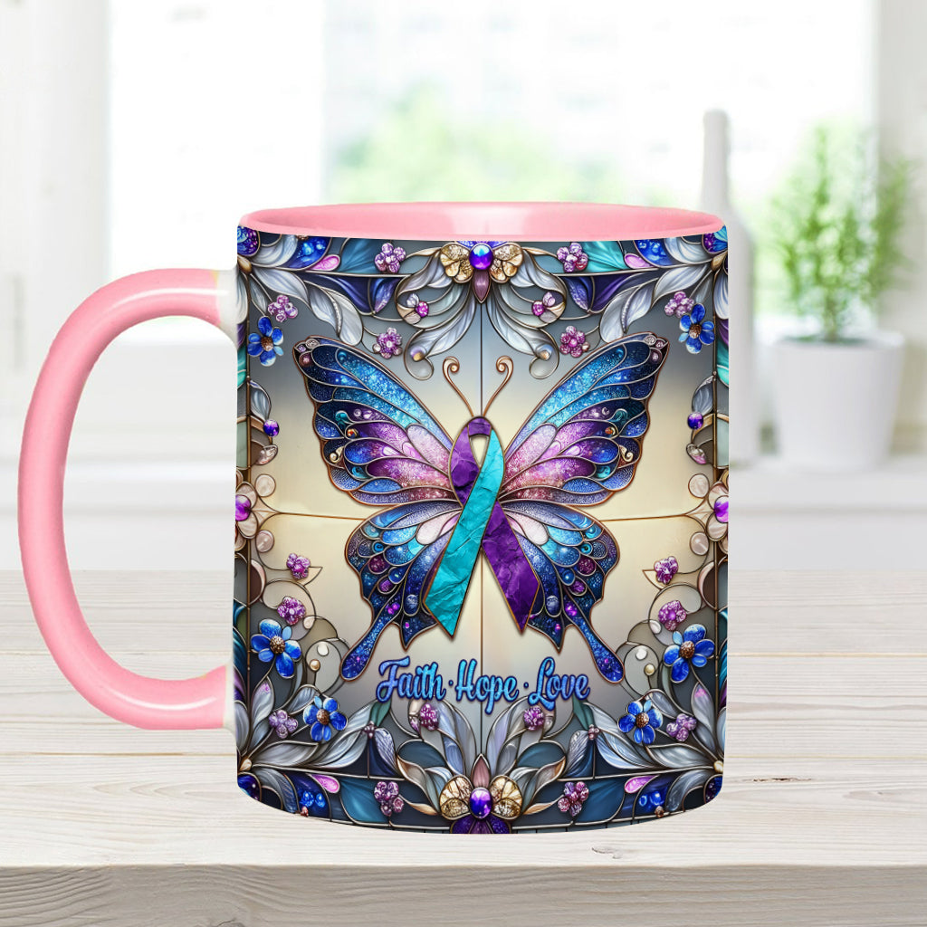 Foi, Espérance, Amour - Mug personnalisé pour la prévention du suicide