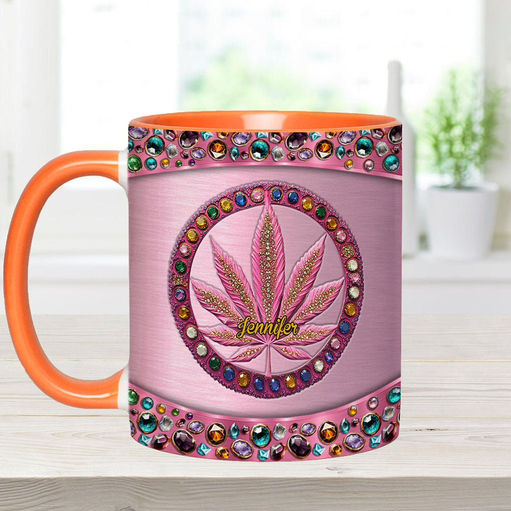 Mug personnalisé « Stoner Chick » avec motif cannabis