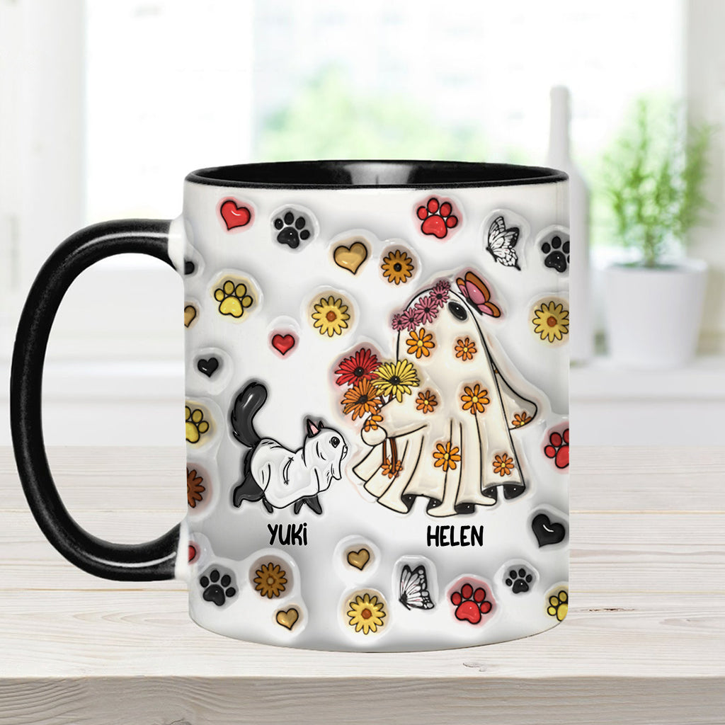 Cute Ghosts - Personalized Cat Accent Mug