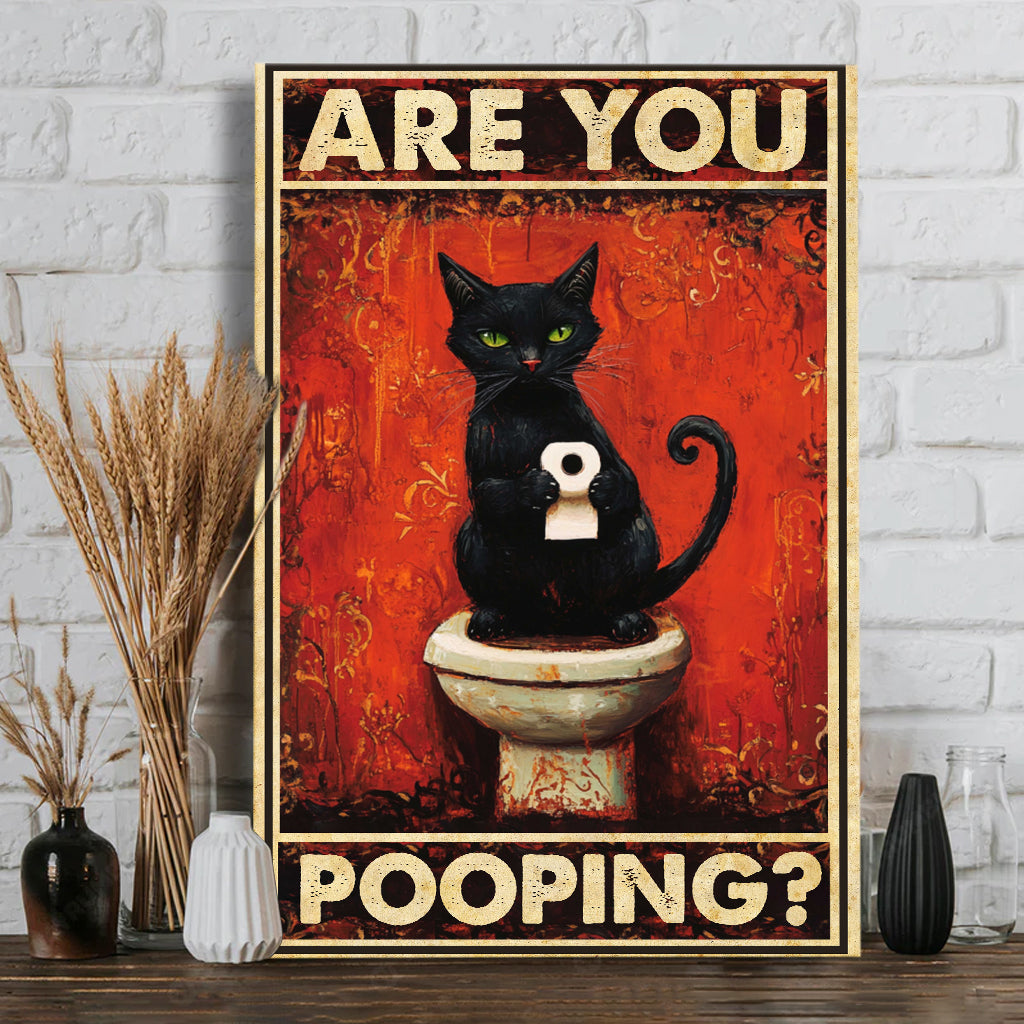 Êtes-vous en train de péter ? - Toile et affiche Chat Noir