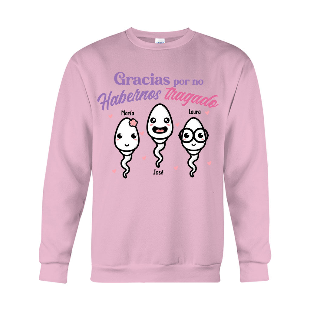 Gracias Por No Habernos Tragado - T-shirt et sweat à capuche personnalisés pour mère