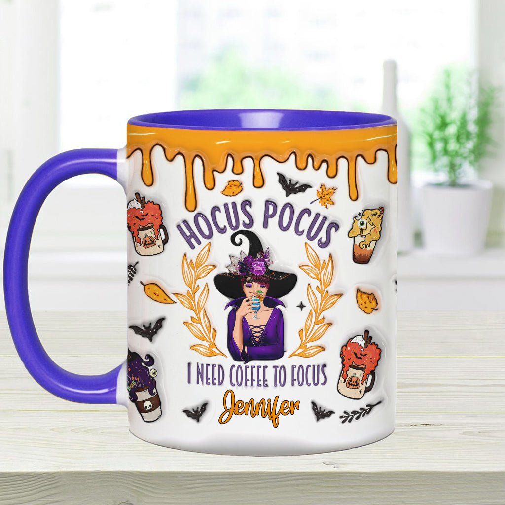 I Need Coffee - Personalized Witch Accent Mug