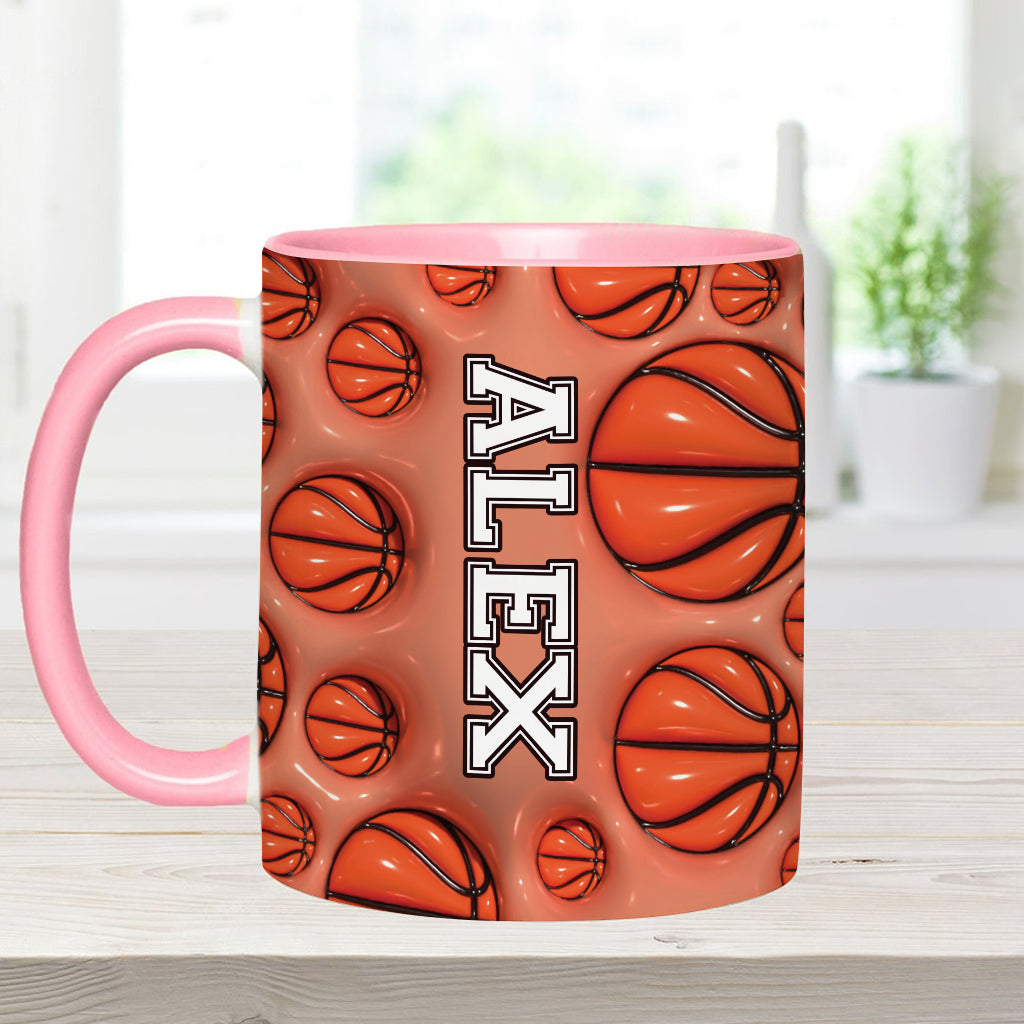 Basketball Lovers - Personalized Basketball Accent Mug