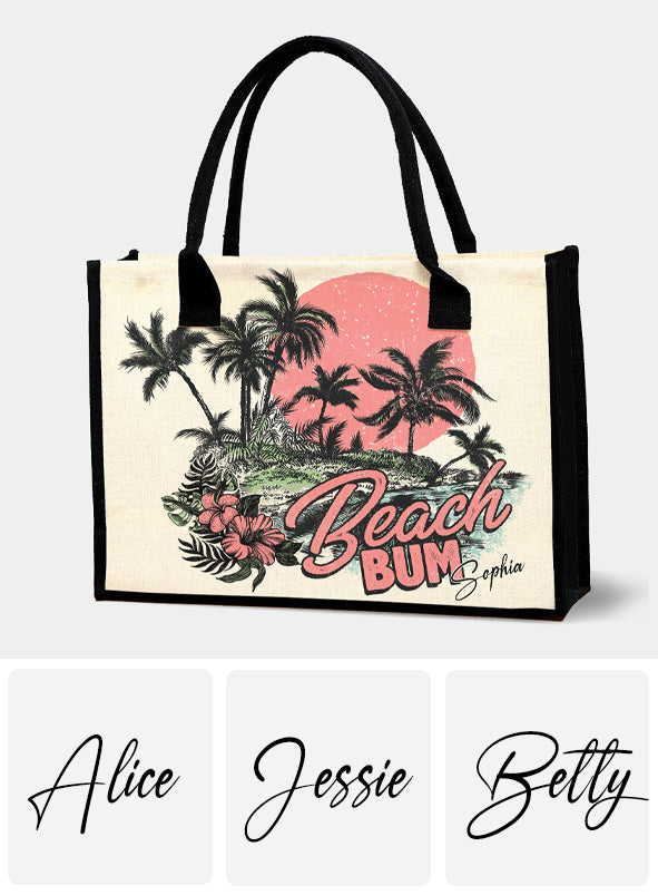 Beach Bum - Personalized Sea Lover Canvas Tote Bag