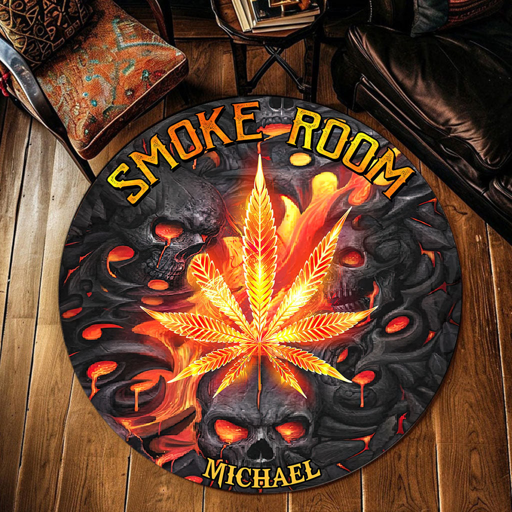 Tapis rond personnalisé pour fumoir - Weed Room