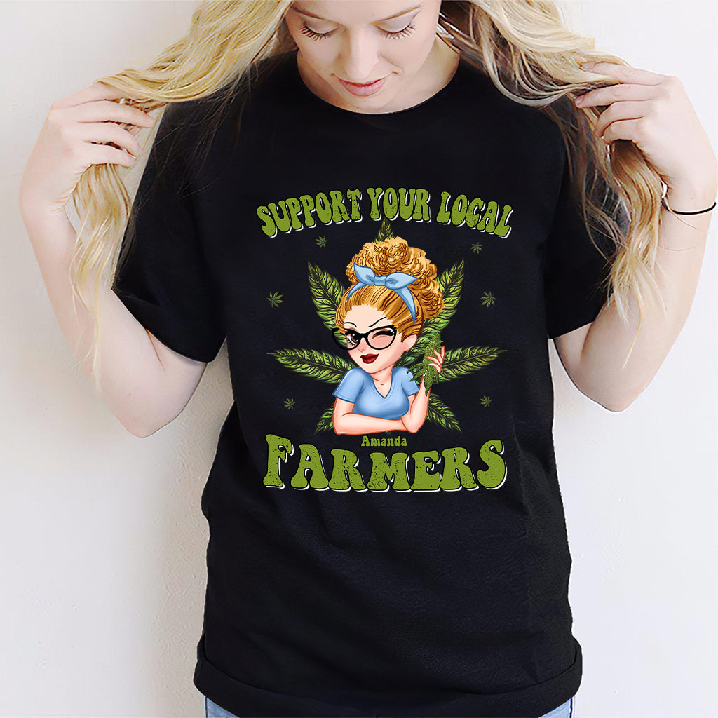 Soutenez vos agriculteurs locaux - T-shirt et sweat à capuche personnalisés sur le thème du cannabis