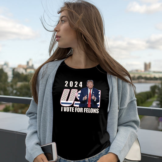 T-shirt Trump 2024 « Je vote pour les femmes », T-shirt présidentiel, T-shirts électoraux, T-shirt présidentiel, T-shirt de la fête de l'indépendance |