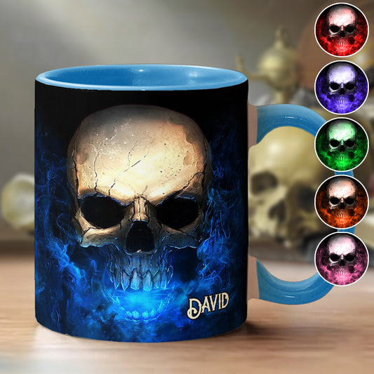 Mug personnalisé Glace et Feu avec motif crâne