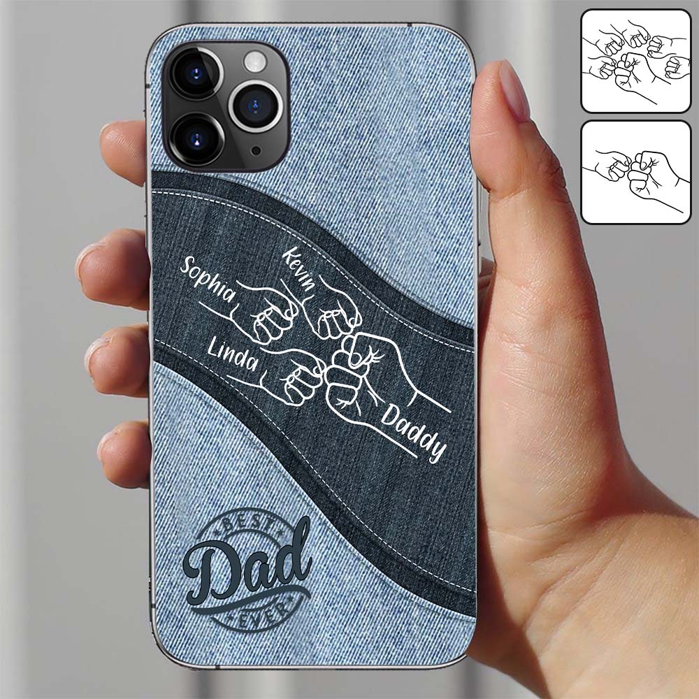 Daddy And Me Daddy's Team - Personalized Father Phone Case