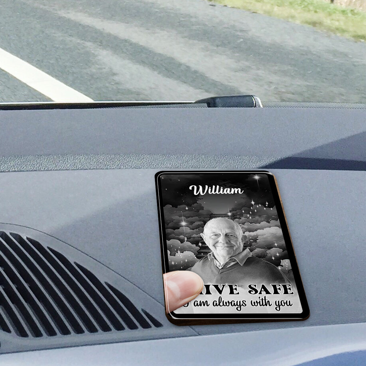 L'Appel du Ciel - Clip de pare-soleil de voiture personnalisé en forme de mémorial