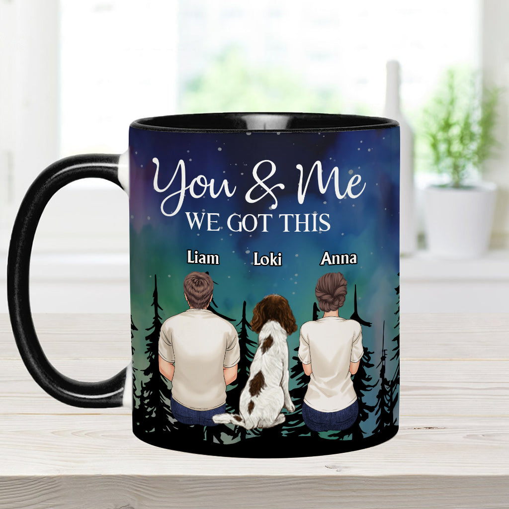 Mug personnalisé pour couples : Toi, moi et les chiens