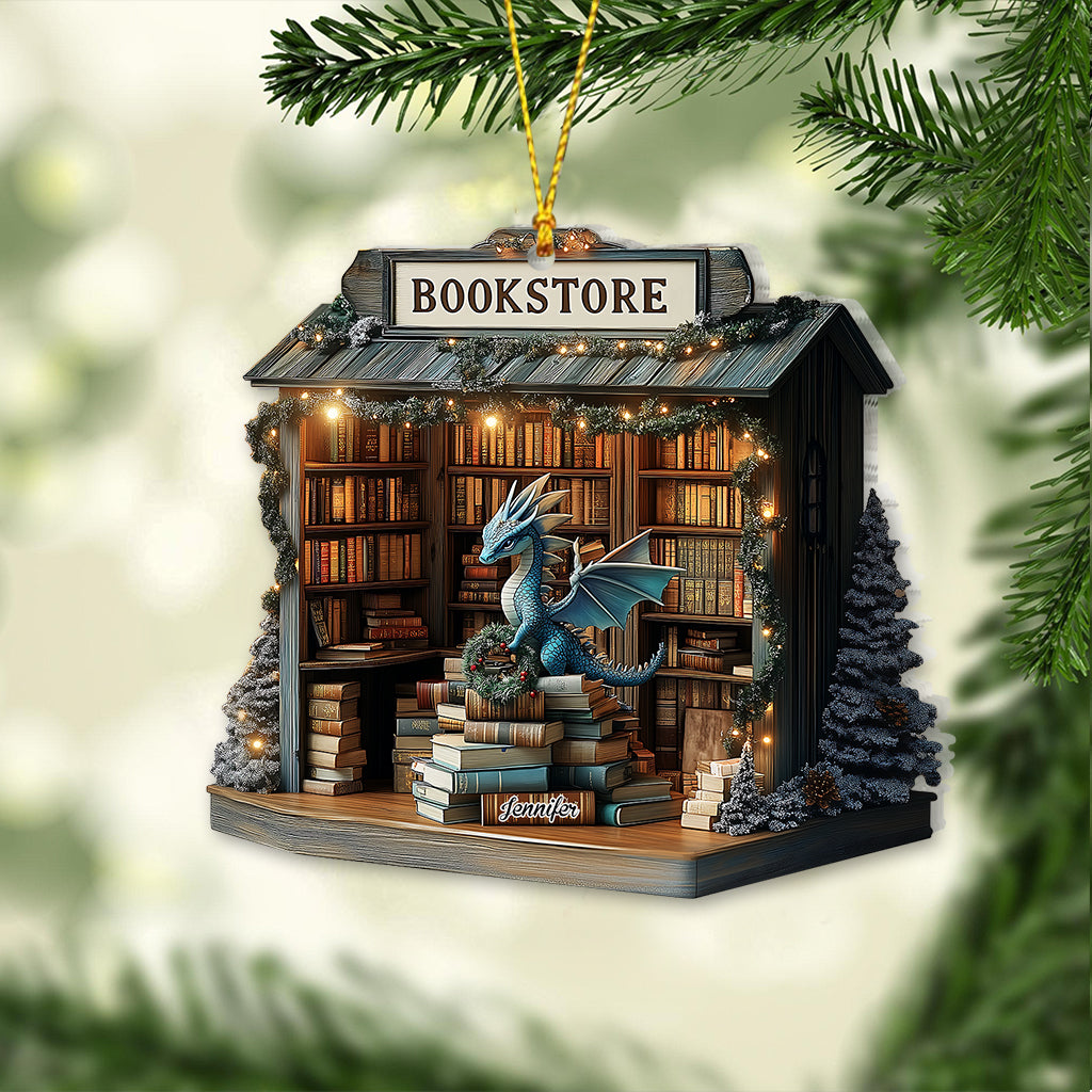 Fantasy Bookstore - Personalized Book Ornament