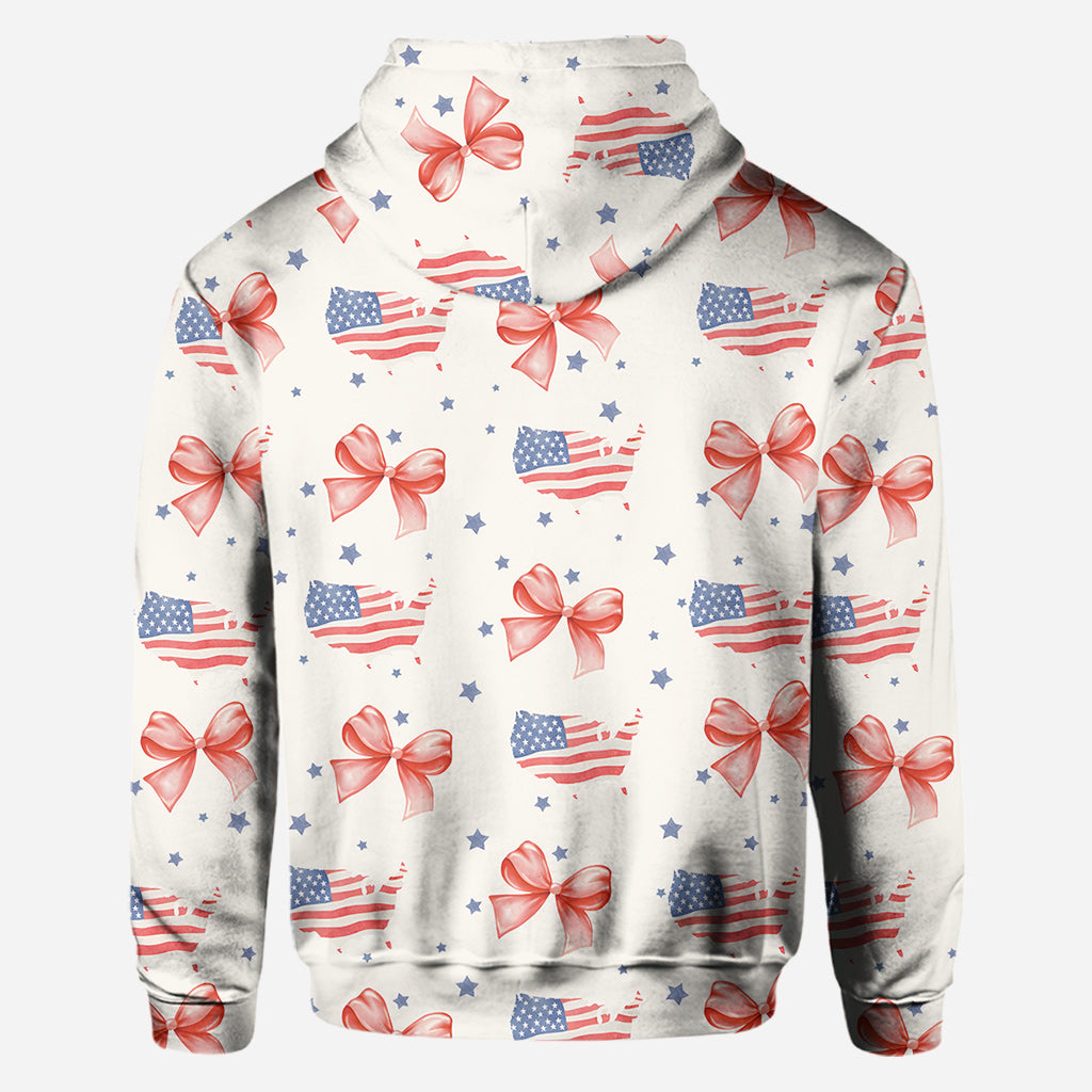 T-shirt Coquette American Girl personnalisé pour la fête nationale américaine (4 juillet)