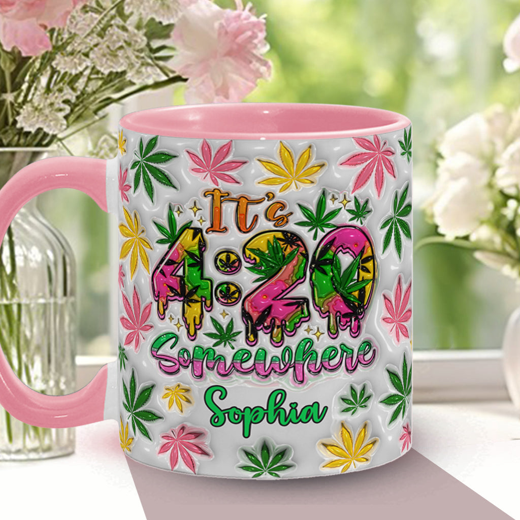 It's 4:20 Somewhere - Personalized Weed Accent Mug