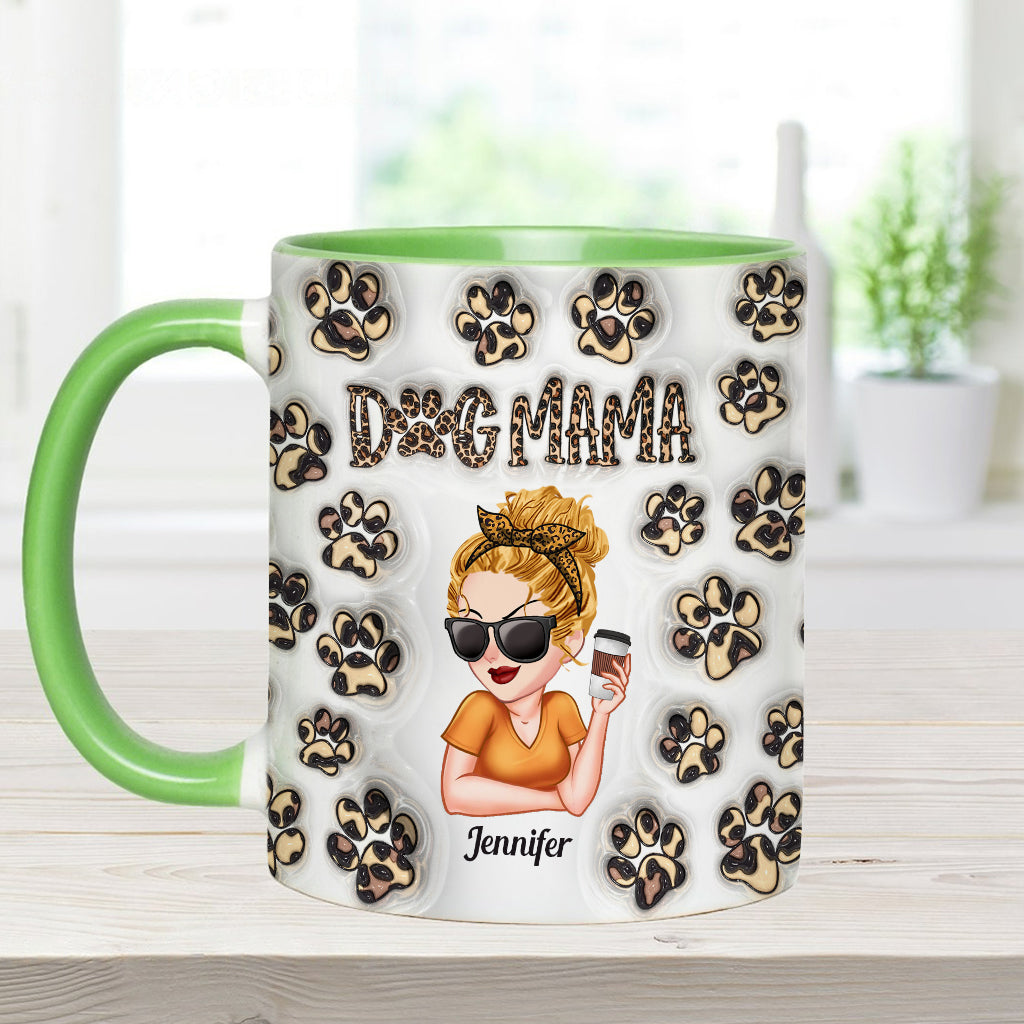Mug personnalisé avec motif de bébé vache Highland style western et chien