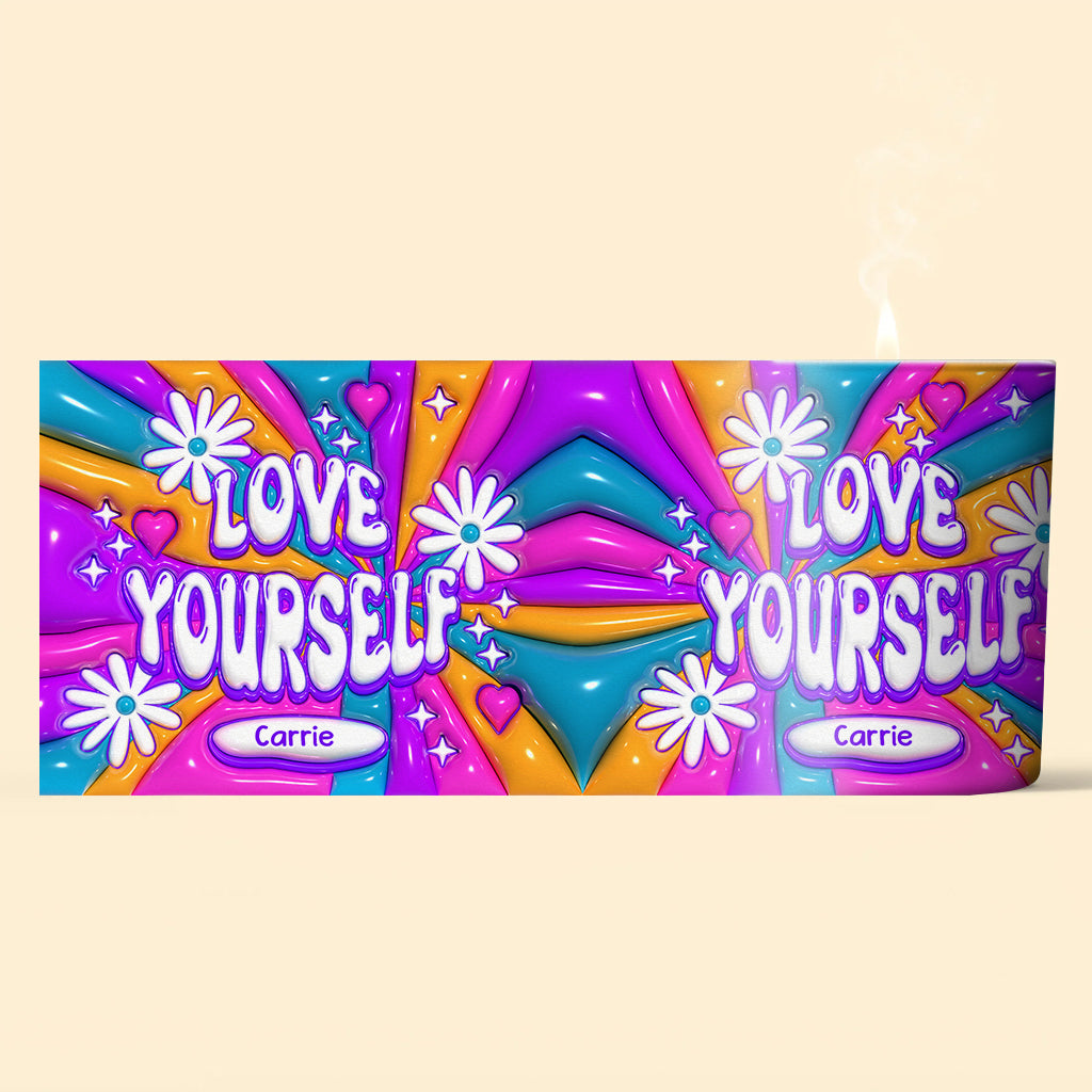 Aimez-vous - Bougie personnalisée avec couvercle en bois