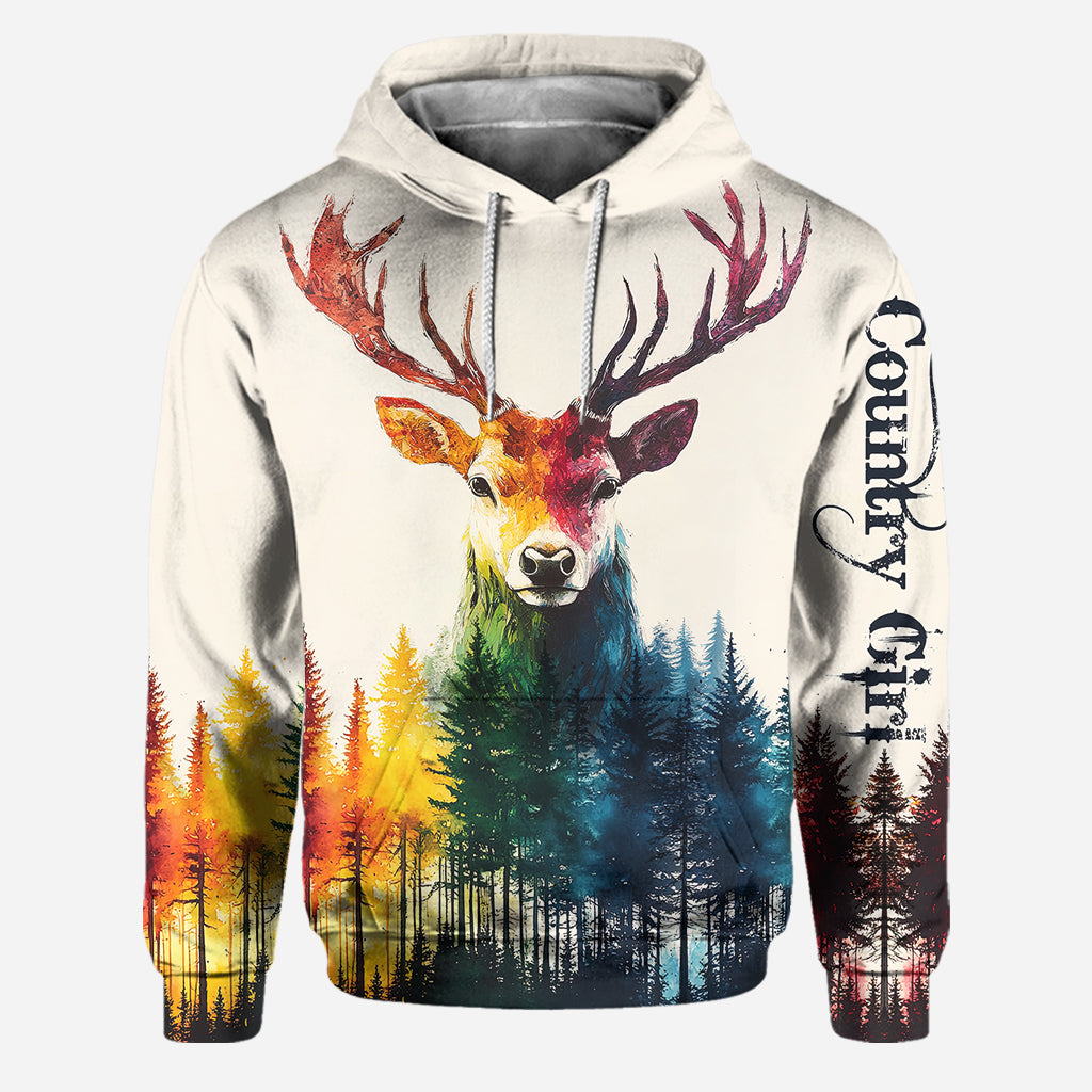 Fille de la campagne - Sweat à capuche et legging de chasse personnalisés
