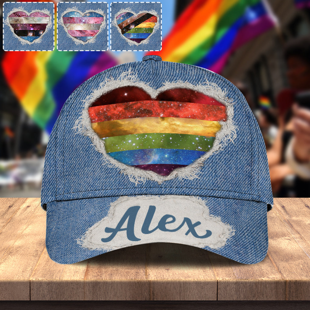 Pride Rainbow Galaxy - Personalized LGBT Support Classic Cap