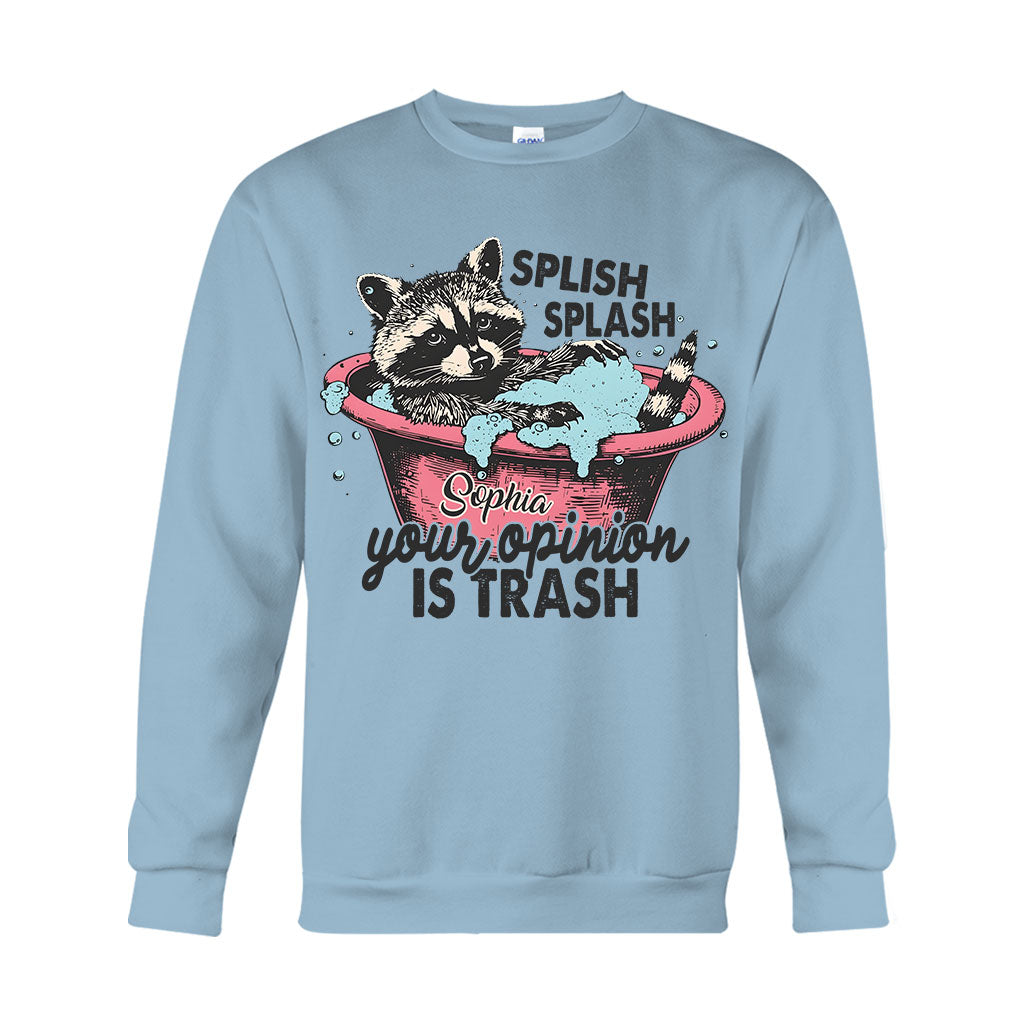 Splash Splash Ton opinion est nulle - T-shirt et sweat à capuche personnalisés avec un raton laveur