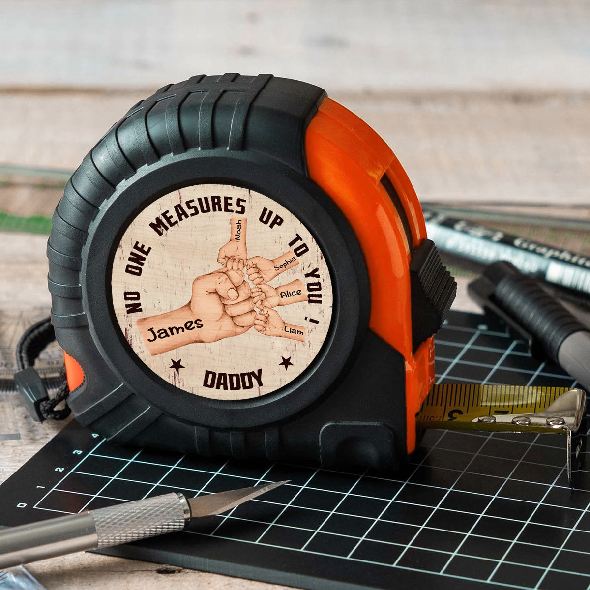 Personne ne peut t'égaler, Papa ! – Mètre ruban personnalisé pour papa