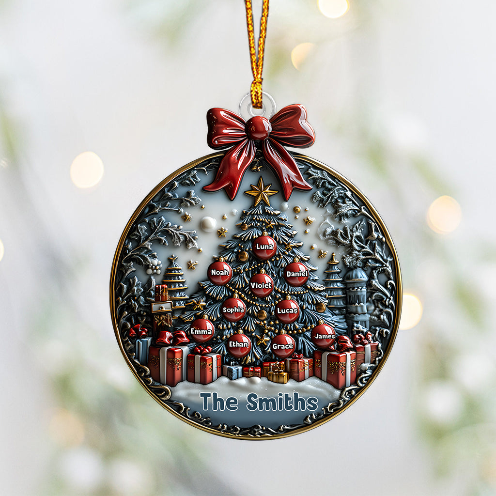 Merry Christmas - Personalized Family Custom Shaped Ornament