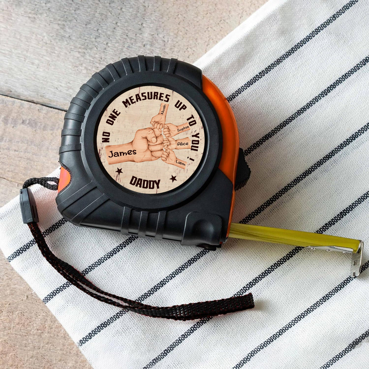 Personne ne peut t'égaler, Papa ! – Mètre ruban personnalisé pour papa