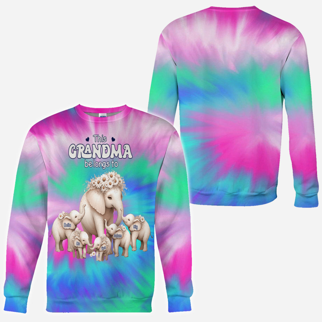 T-shirt personnalisé « Grand-mère appartient à Daisy Elephant »