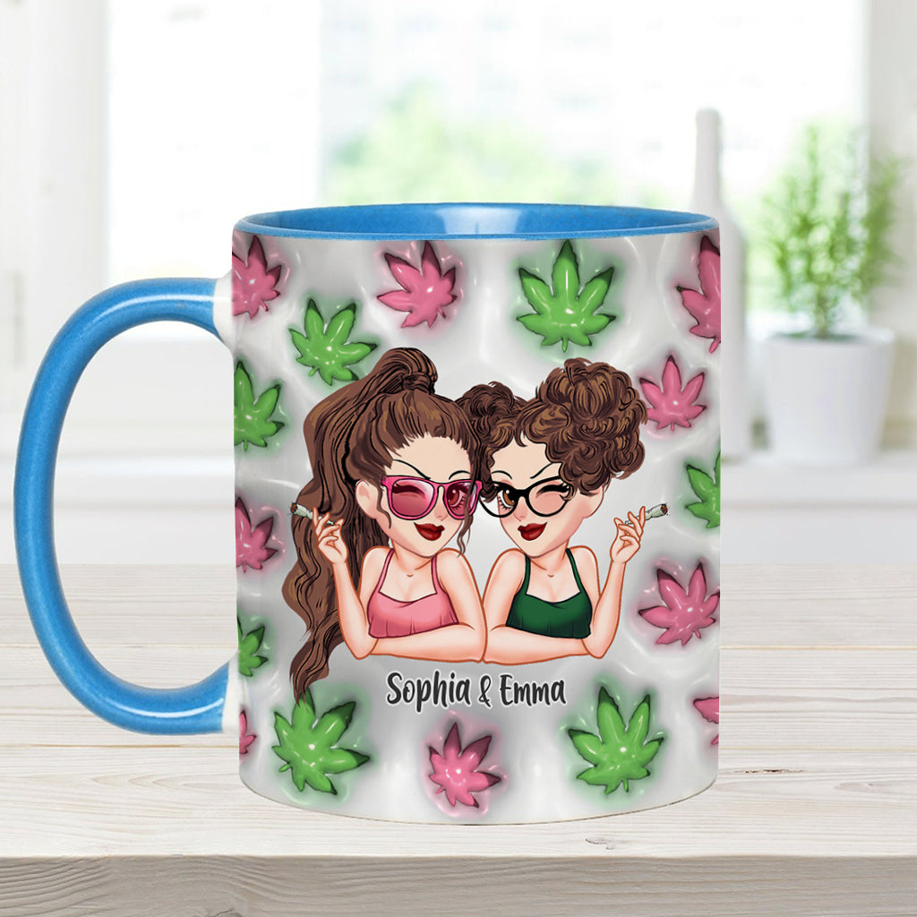 Meilleurs potes pour toujours - Mug personnalisé avec motif cannabis