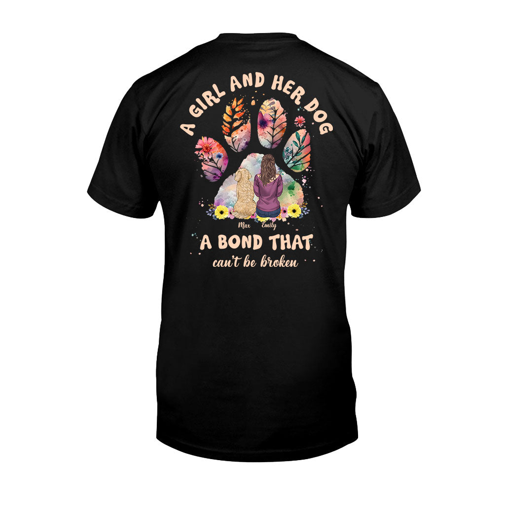 A Girl And Her Gog A Bond That Can't Be Broken - Personalized Dog T-shirt and Hoodie