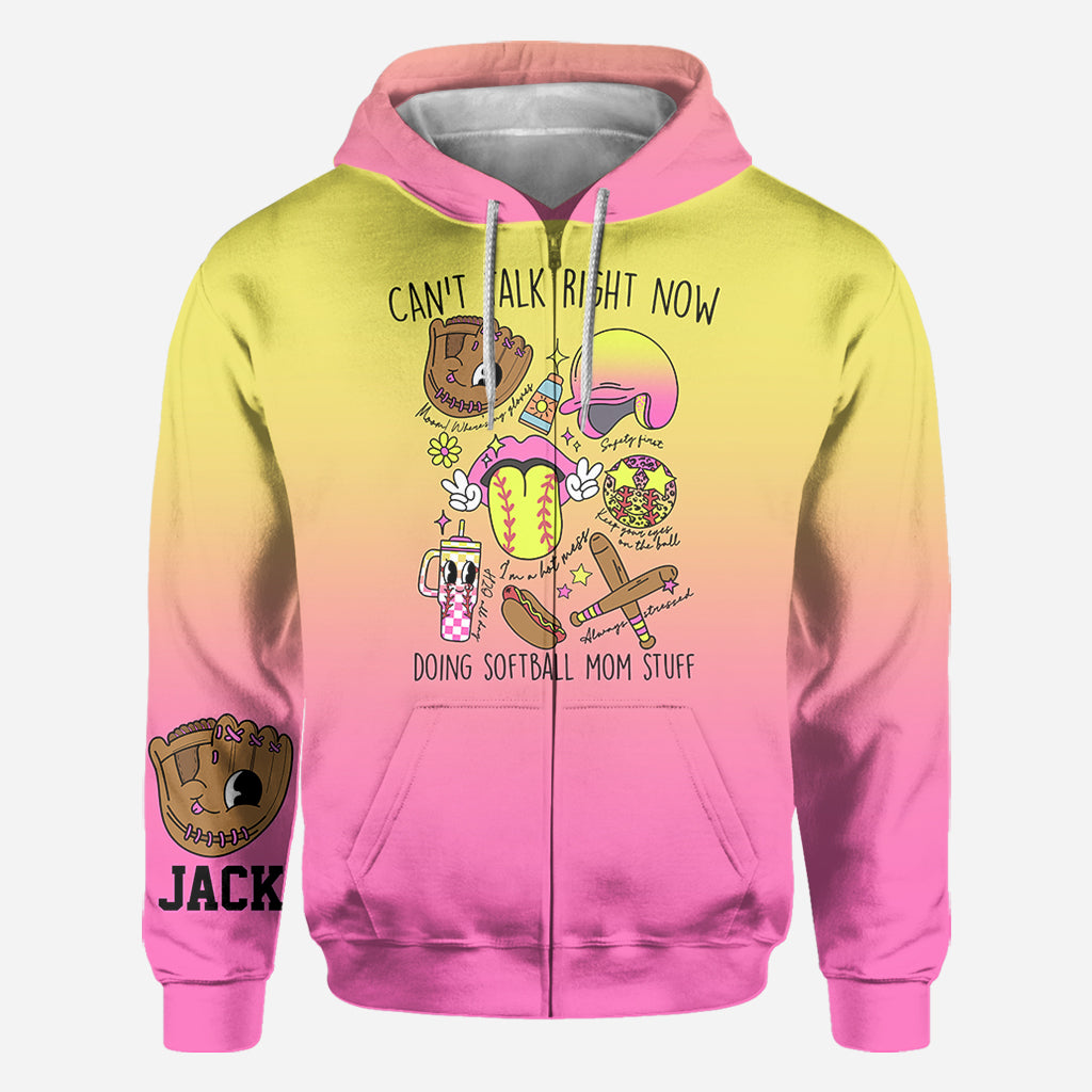 Articles pour mamans de joueuses de softball - T-shirt personnalisé intégral au style softball