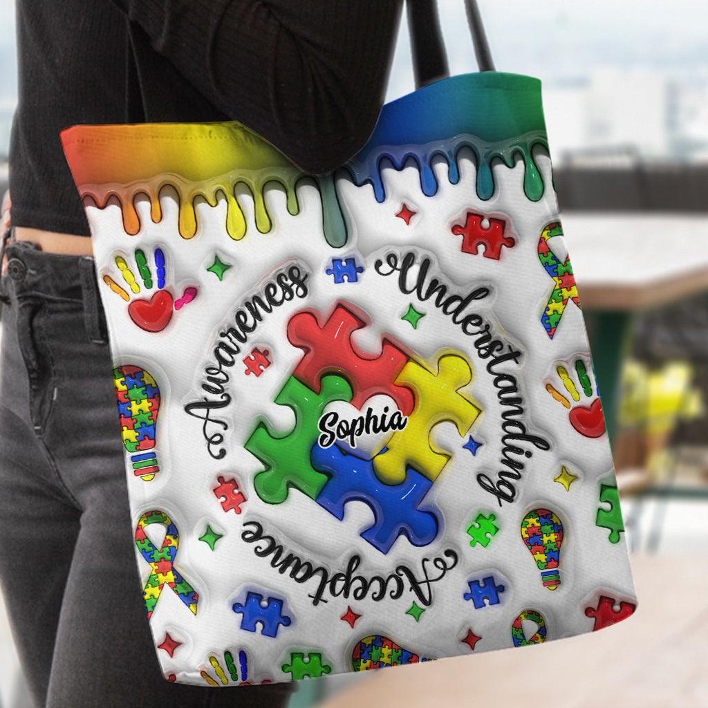 Autism Awareness - Personalized Autism Awareness Tote Bag