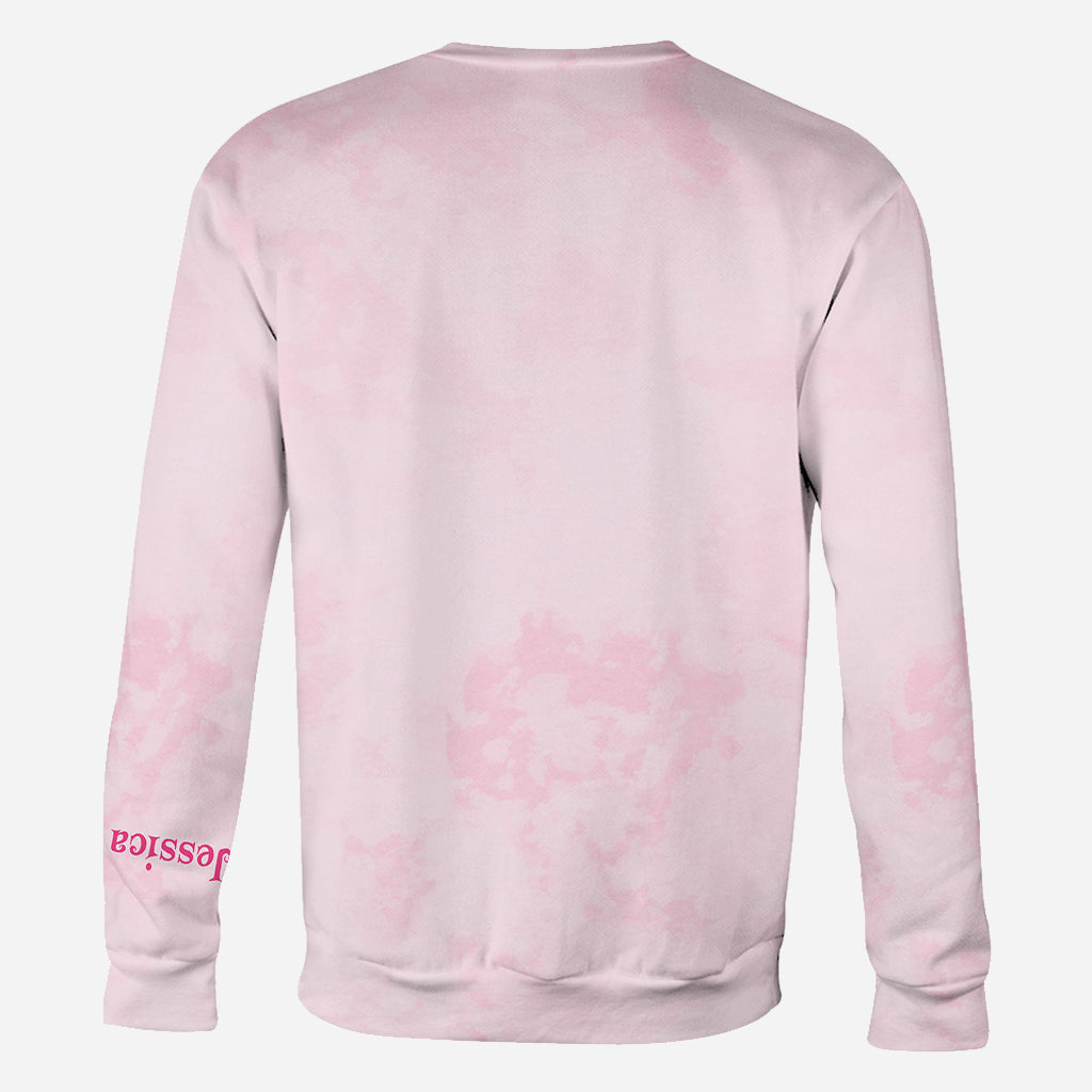 En octobre, on porte du rose - T-shirt personnalisé intégral pour la sensibilisation au cancer du sein