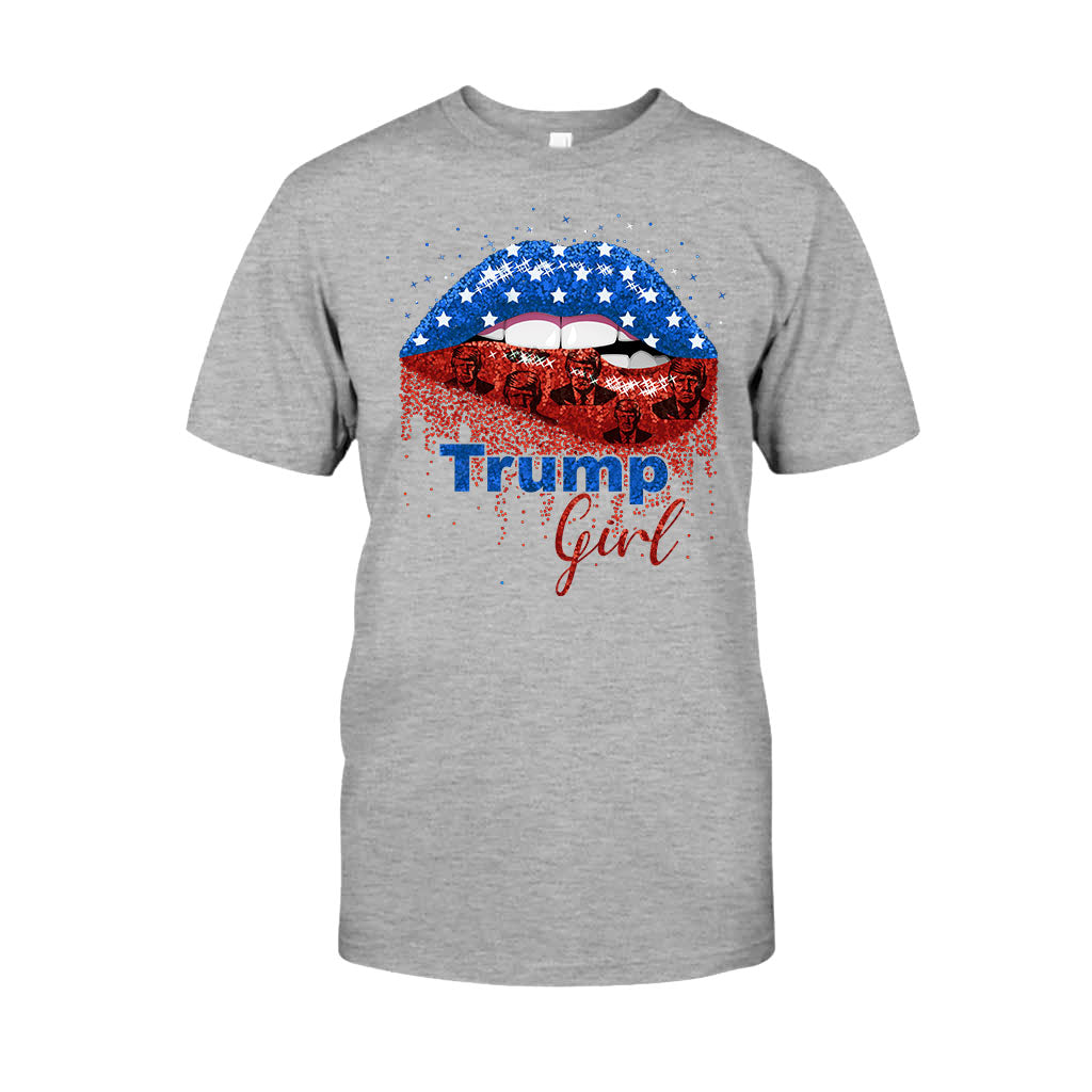 American Lips Trump Girl 2024 - T-shirt And Hoodie