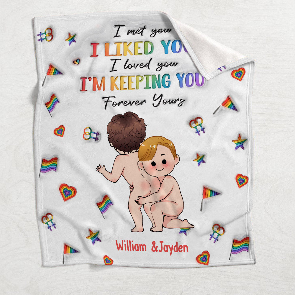 I'm Keeping You - Personalized LGBT Support Blanket
