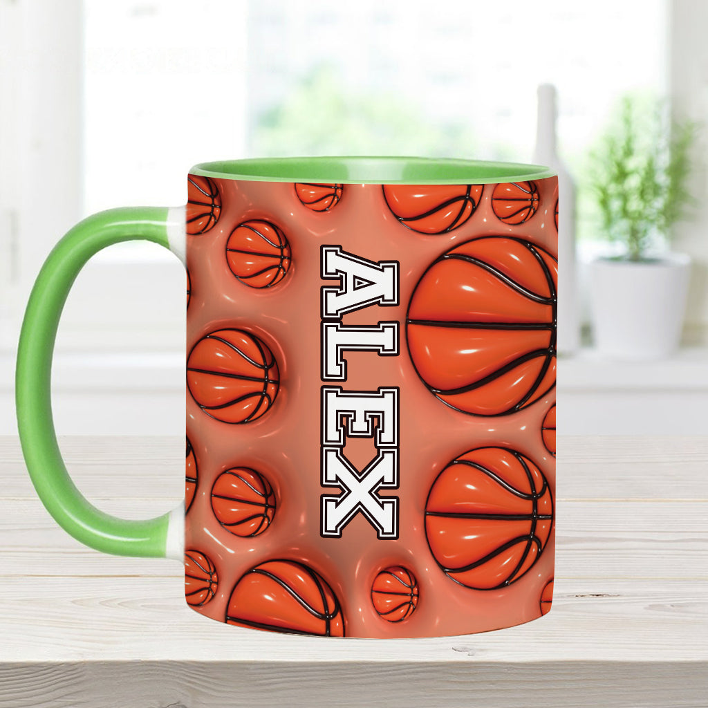 Basketball Lovers - Personalized Basketball Accent Mug