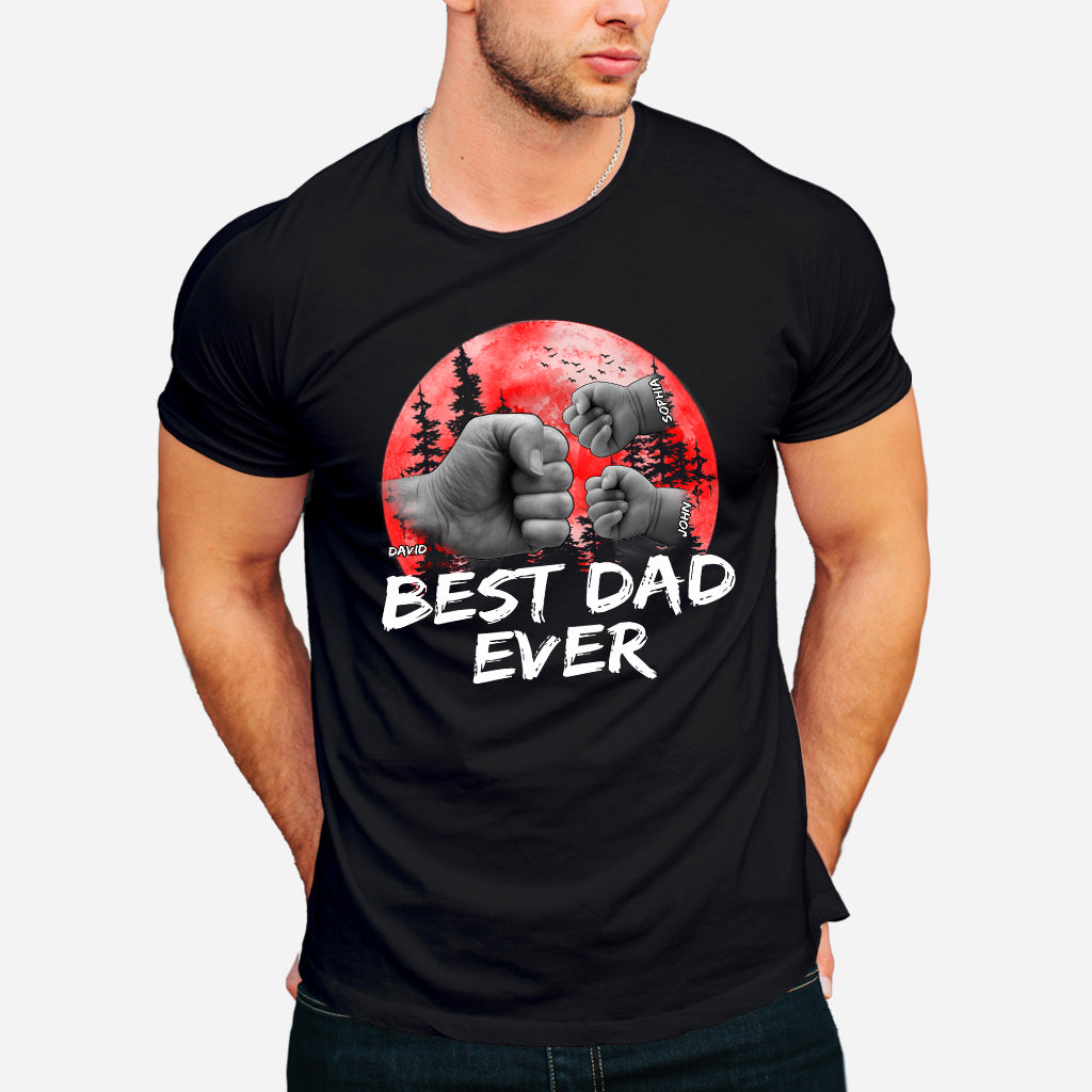 T-shirt et sweat à capuche personnalisés Père-Fils Lune Rouge - T-shirt et sweat à capuche
