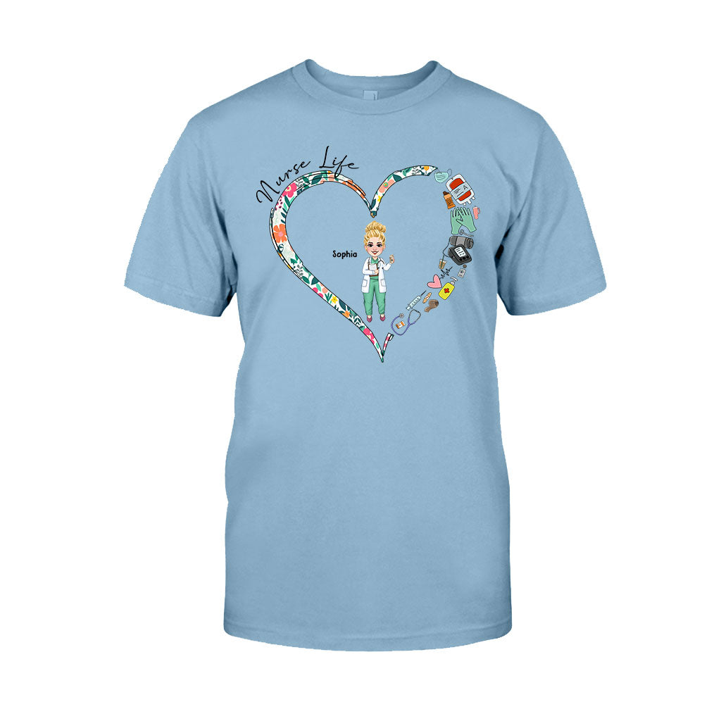Vie d'infirmière - T-shirt et sweat à capuche personnalisés pour infirmières