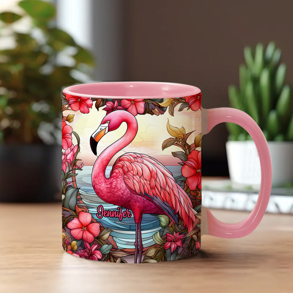 Mug personnalisé « J’adore les flamants roses »