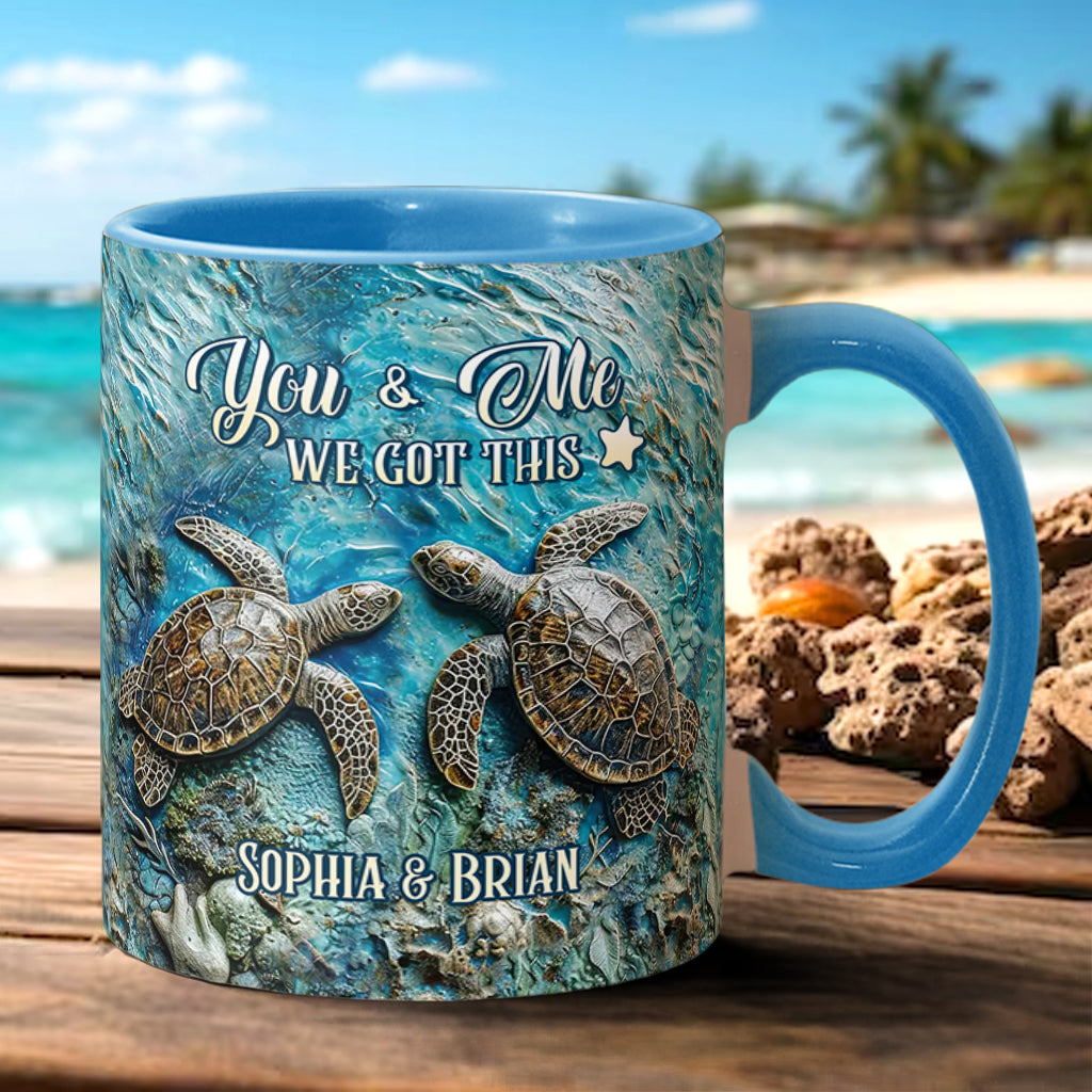 Toi, moi et la mer - Mug personnalisé pour couple